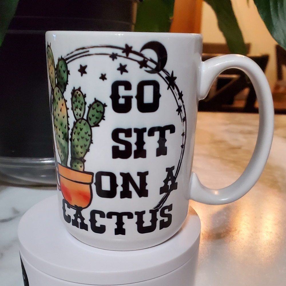 GO SIT ON A CACTUS  15oz  Coffee Mug
